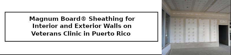 Magnum Board® Sheathing Selected for Interior and Exterior Walls on Veterans Clinic in Puerto Rico